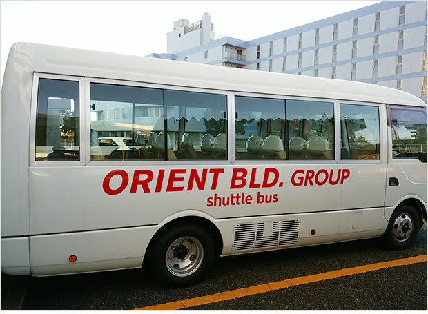 ORIENT BLD．GROUP Shuttle bus